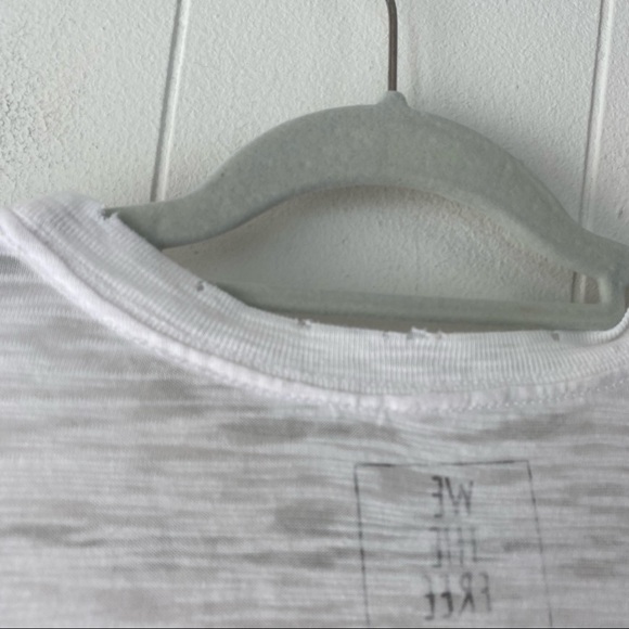 We The Free White Jordan Burnout Cutout Tee Shirt Oversized Fit Size XS - Picture 10 of 15